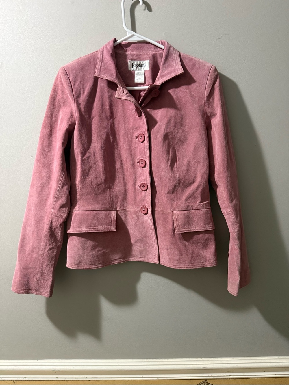 bagatelle Rose Pink Button-Front Women's Blazer